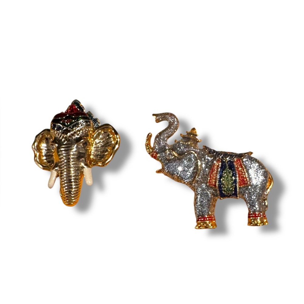 Elephant Brooch Pin Set - Picture 2 of 11